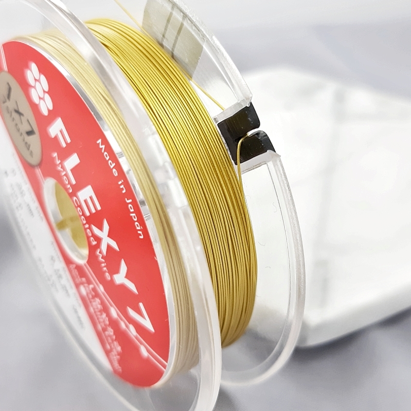 1 м Тросик FLEXY 7 - 0.3 мм цвет золото (5260) купить в Воронеже | Заказать в интернет-магазине Viva Beads

