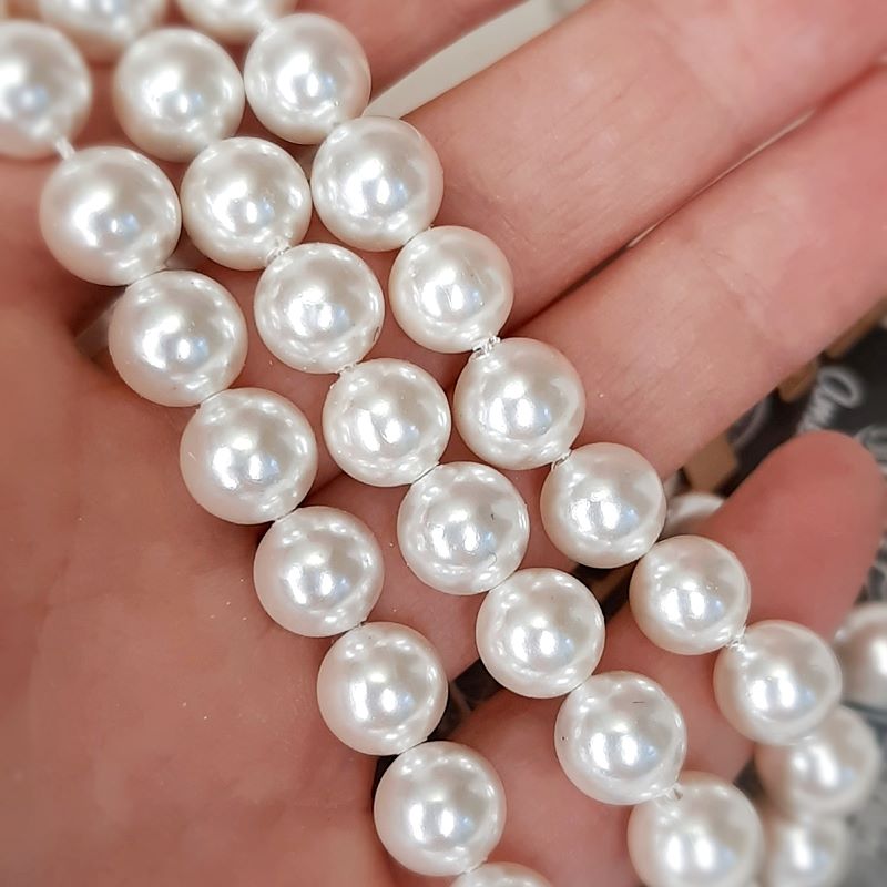 Жемчуг майорка бусины 8 мм белый (3358) купить в Воронеже | Заказать в интернет-магазине Viva Beads
