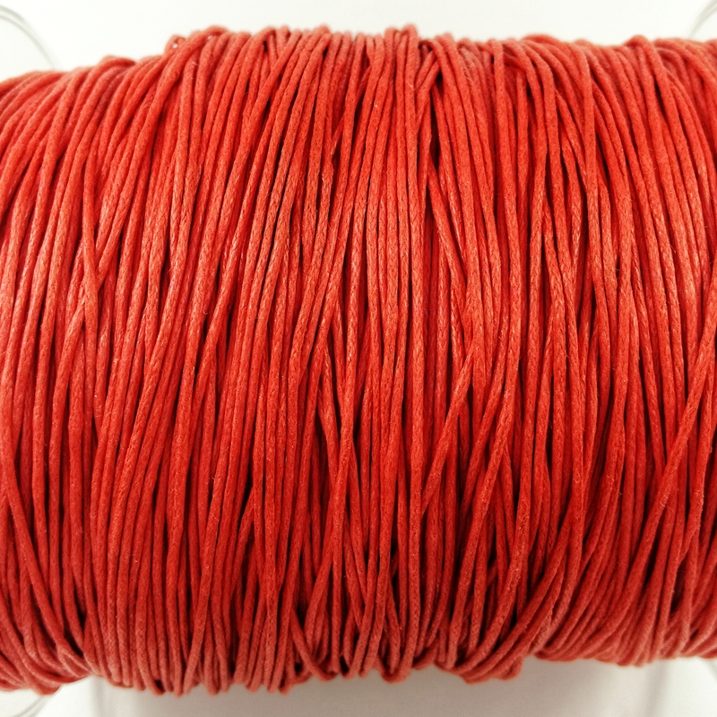 5 м Шнур вощеный 0,7 мм красный (2010-КР) купить в Воронеже | Заказать в интернет-магазине Viva Beads
