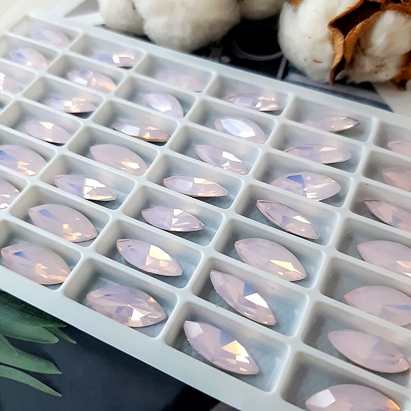 Кристалл Navette 15 х 7 мм хрустальное стекло Rose Water Opal (4639) купить в Воронеже | Заказать в интернет-магазине Viva Beads
