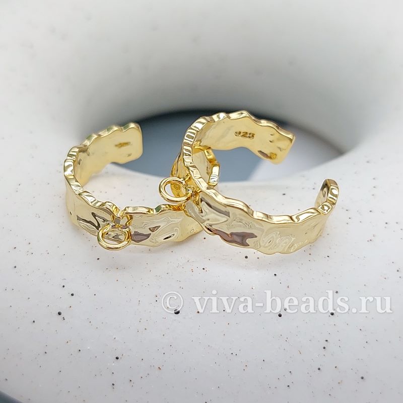 Основа для кольца свободный размер позолота (7427-З) купить в Воронеже | Заказать в интернет-магазине Viva Beads

