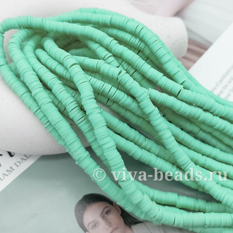 Нить 39 см Каучук (пластик) 6 мм зеленый (5308-ЗЕЛ) купить в Воронеже | Заказать в интернет-магазине Viva Beads
