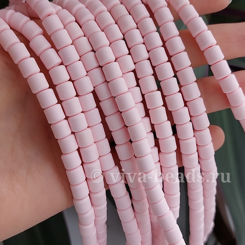 Нить 19 см Каучук (пластик) 6 мм бледно-розовый (6486-БРОЗ) купить в Воронеже | Заказать в интернет-магазине Viva Beads
