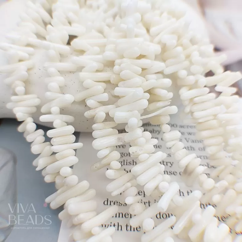Нить 19 см Коралл натур. игольчатый белый (1964) купить в Воронеже | Заказать в интернет-магазине Viva Beads
