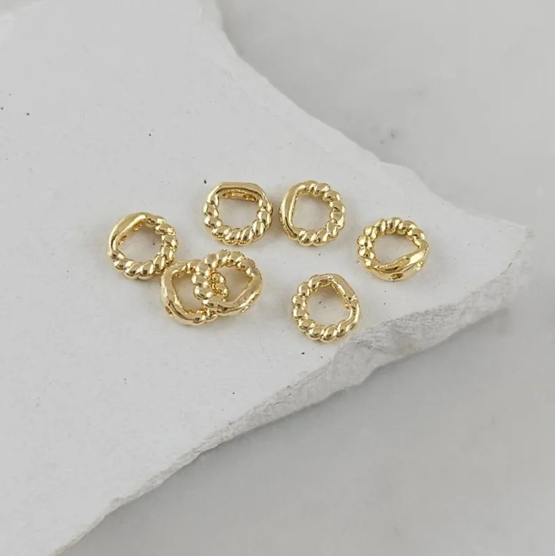 1 шт. Концевик кольцо 5.3 мм витое, позолота 14К (10113-З) купить с доставкой по России | Заказать в интернет-магазине Viva Beads
