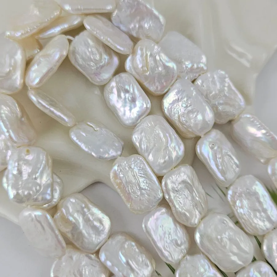 1 шт. Жемчуг натуральный барокко ок. 13-13.5х17-19.5 мм прямоугольник, АА, белый (1013) купить в #REGION_P# | Заказать в интернет-магазине Viva Beads
