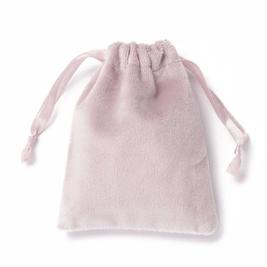 Мешочек бархатный ок. 8.3х10.3 см розовый (7776/1) для бижутерии купить с доставкой по России | Интернет-магазин Viva Beads