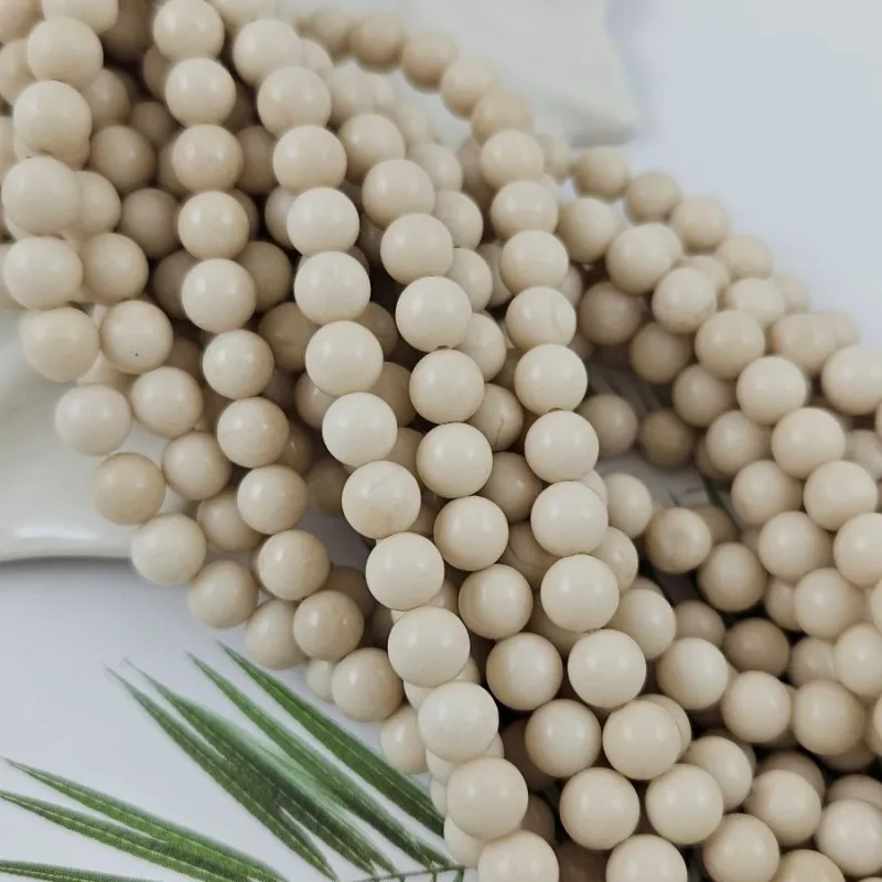 Нить 37 см Говлит натуральный 6.5-6.8 мм, бусина гладкий шар (9996-6) купить в Воронеже | Заказать в интернет-магазине Viva Beads
