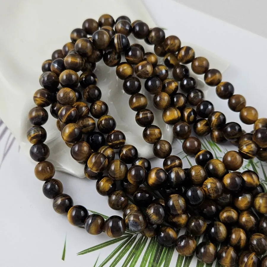 Нить 18 см Тигровый глаз ок. 10 мм гладкие круглые бусины (1002-10) купить в Воронеже | Заказать в интернет-магазине Viva Beads
