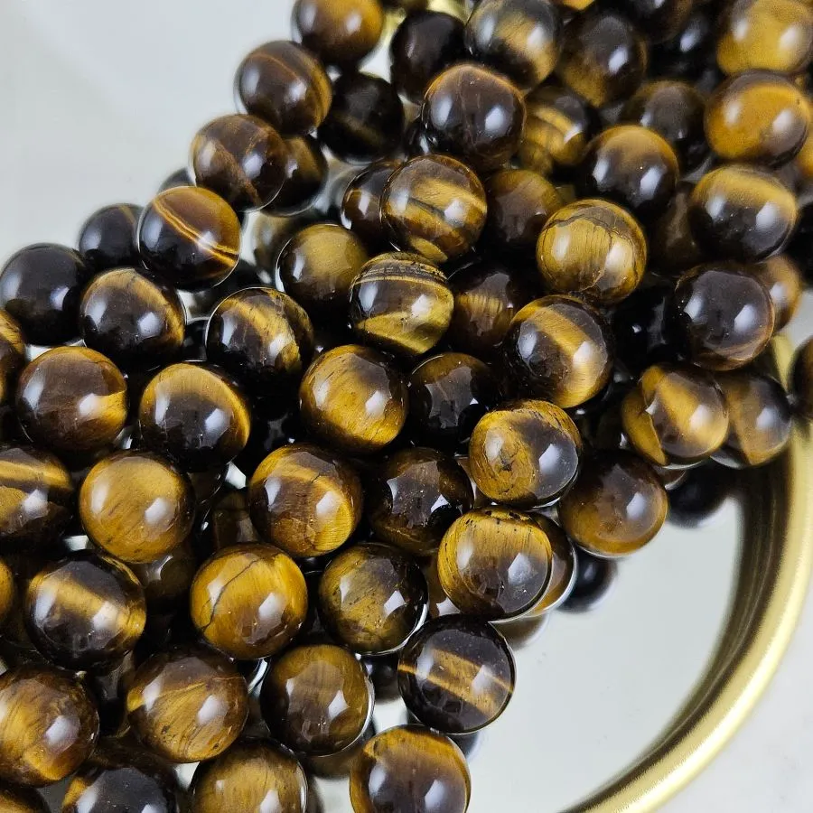 Тигровый глаз натуральный ок. 10.3 мм, бусины гладкий шар,4А (1002-10) для бижутерии купить с доставкой по России | Интернет‑магазин Viva Beads
