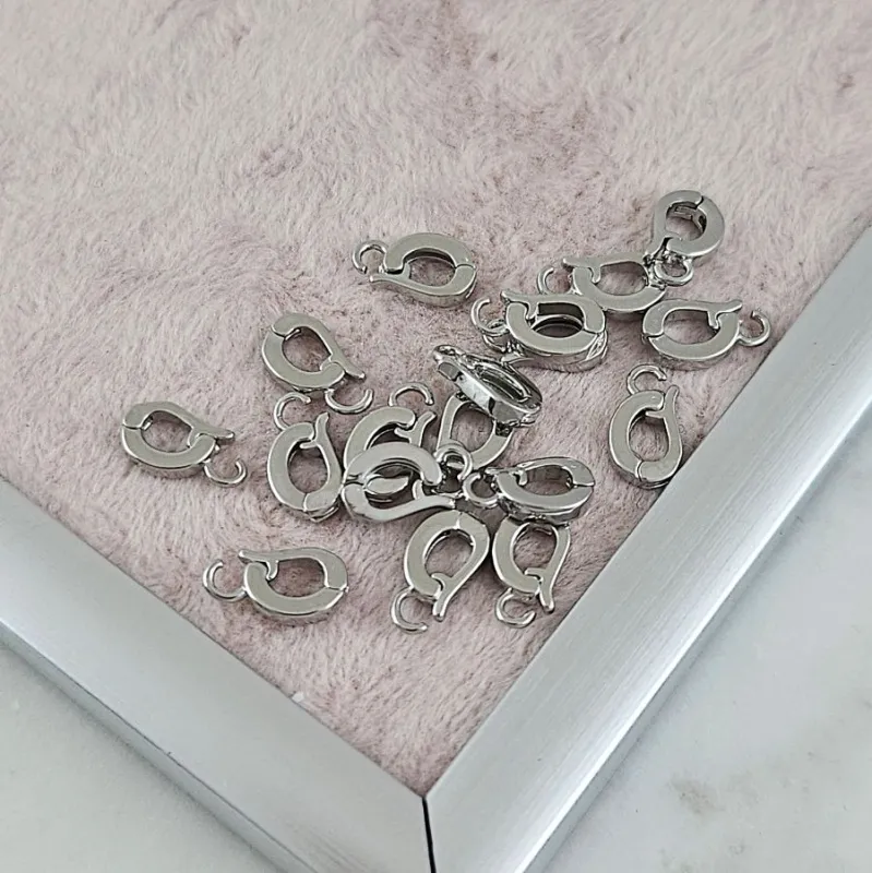 Бейл разъемный 9.8х5.3x11.5х2 мм родиевое покр. (8166-Р) купить с доставкой по России | Интернет-магазин Viva Beads