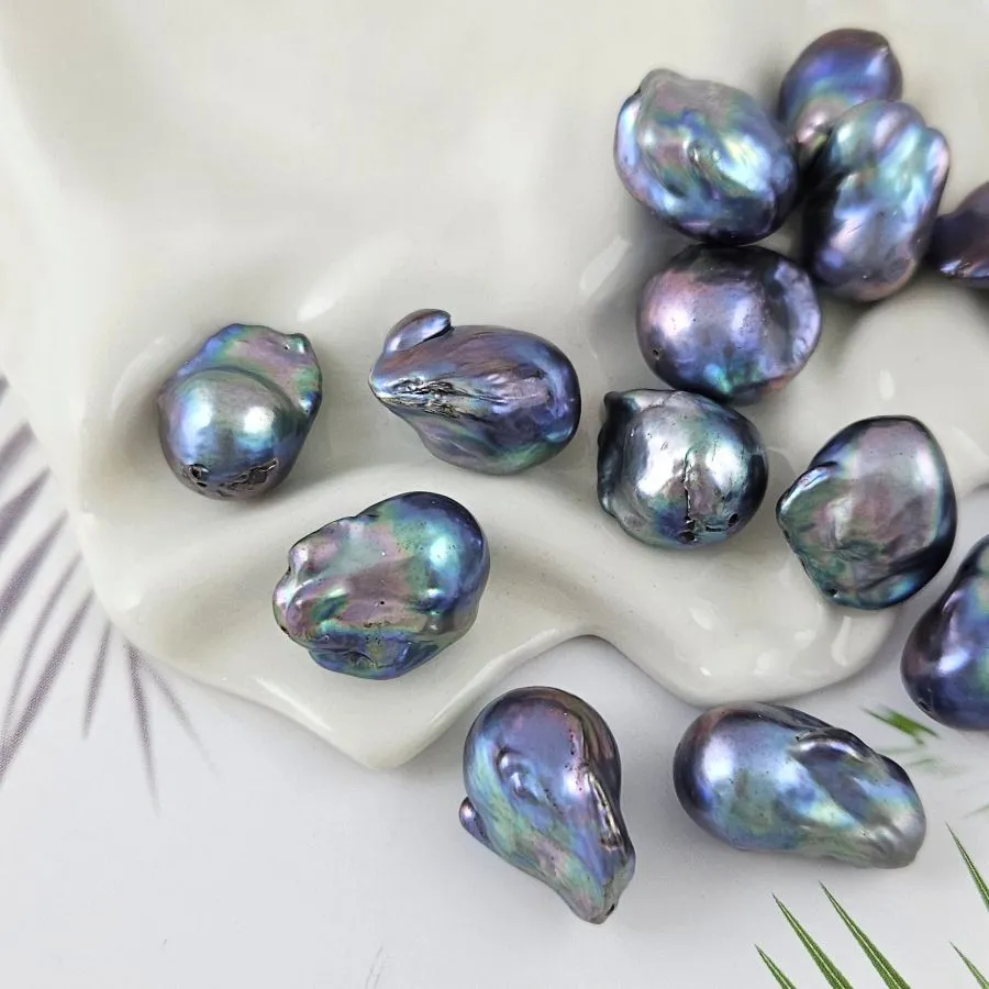 1 шт. Жемчуг барочный крупный 19-24х12-15 мм темный (1011-М) купить с доставкой по России | Интернет-магазин Viva Beads