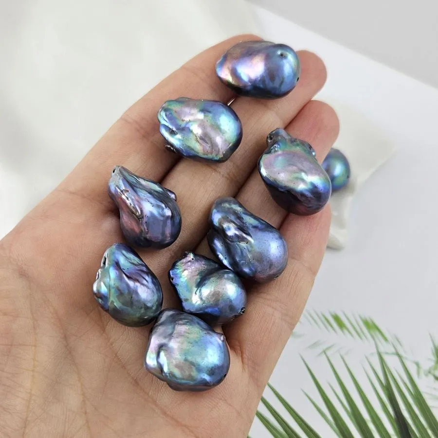 1 шт. Жемчуг барочный крупный 19-24х12-15 мм темный (1011-М) купить с доставкой по России | Интернет-магазин Viva Beads