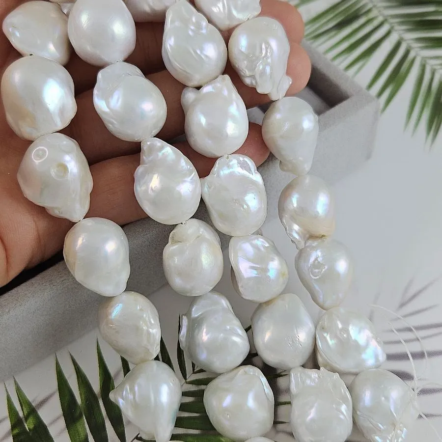 1 шт. Жемчуг барочный крупный 15.5-18.5х17-21 мм А+, белый (9925) купить с доставкой по России | Интернет-магазин Viva Beads