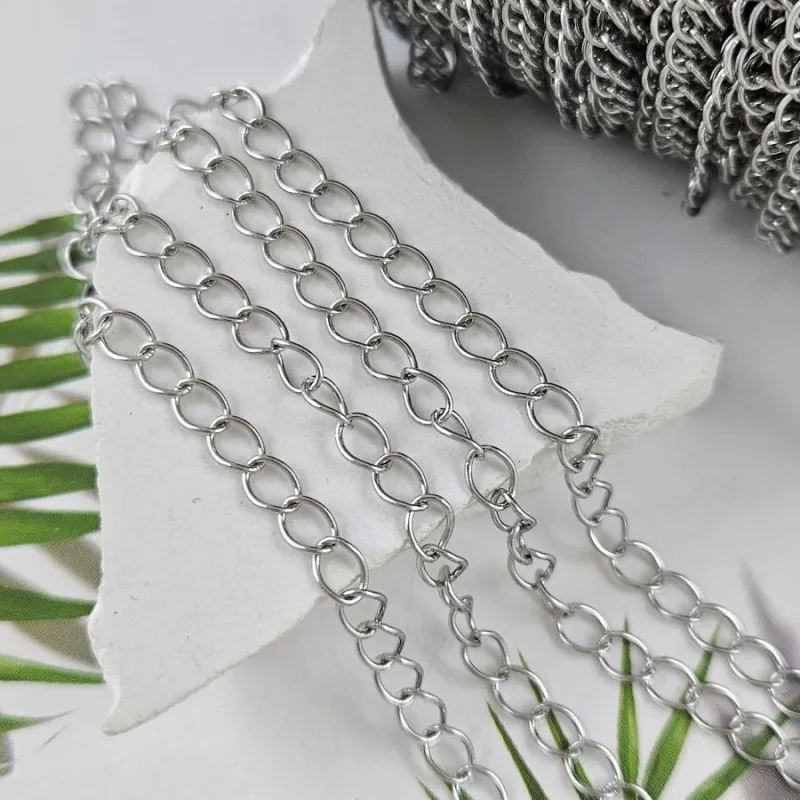 1 м Цепь толщиной 3.8 мм нержавеющая сталь (8692-4) купить с доставкой по России | Интернет-магазин Viva Beads