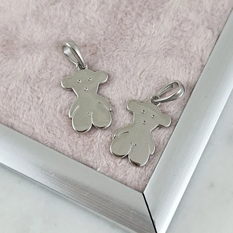 Подвеска Мишка 17.5х11.2 мм родиевое покрытие (10186-Р) купить с доставкой по России | Интернет-магазин Viva Beads