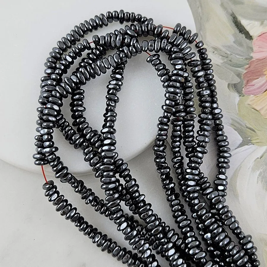 Нить 40 см Гематит, гематин ок. 5.5х4.5х2 мм, бусины фри форм, цвет черный (10158-Ч) для бижутерии купить с доставкой по России | Интернет‑магазин Viva Beads
