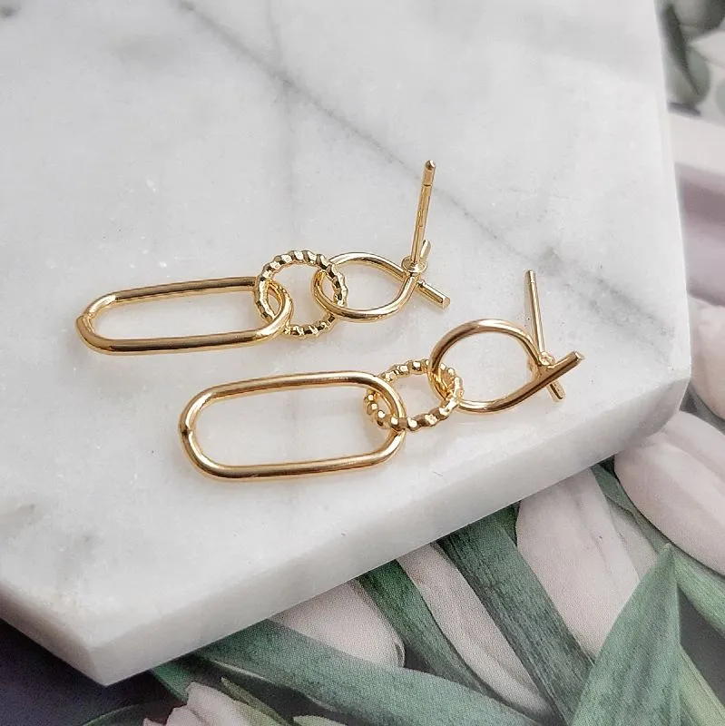 УЦЕНКА Швензы пуссеты 31x9 мм позолота (4551-УЦ) - фурнитура для бижутерии