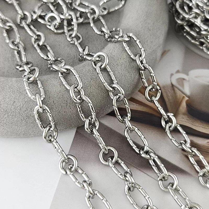 50 см Цепь текстурированная толщиной 7 мм, нержавеющая сталь (9265) купить с доставкой по России | Интернет-магазин Viva Beads