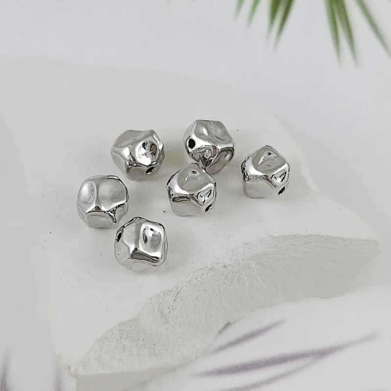 1 шт. Бусина разделитель фри форм 7.3x7.9 мм, родиевое покрытие (9977-Р) купить в Воронеже | Заказать в интернет-магазине Viva Beads
