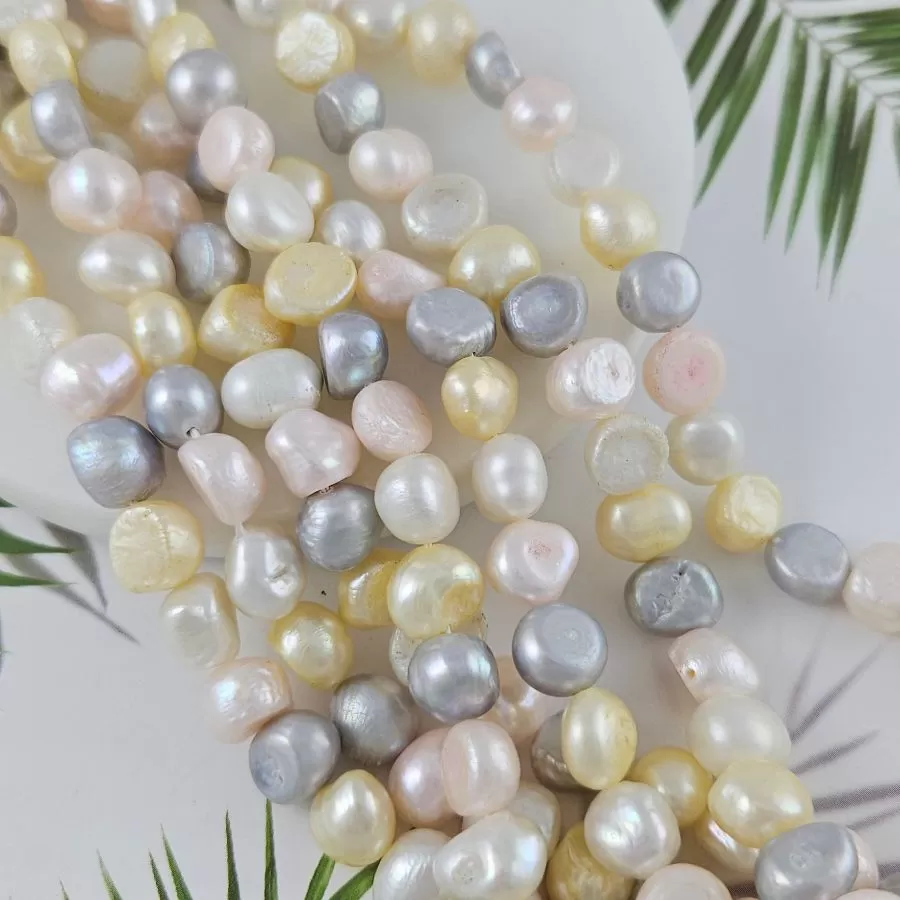 Нить 18 см  Жемчуг речной натуральный барокко 5.5-9 мм А+ микс (9739) купить в #REGION_P# | Заказать в интернет-магазине Viva Beads
