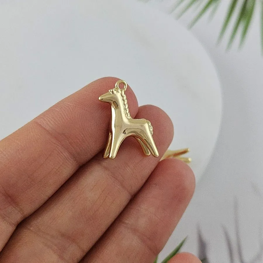 Подвеска Лошадь 18.2x13х6.6 мм позолота 14К (9950-З) Подвеска Лошадь 18.2x13х6.6 мм позолота 14К (9950-З)