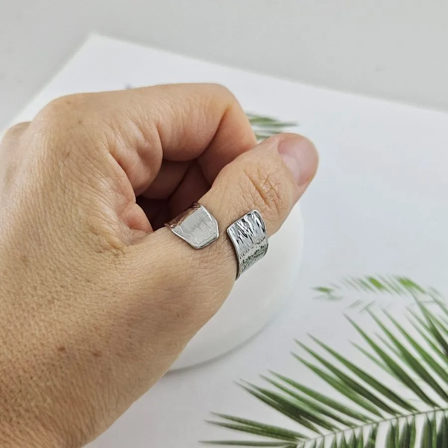 Кольцо Геометрия 18.5 размер, нержавеющая сталь (10012)