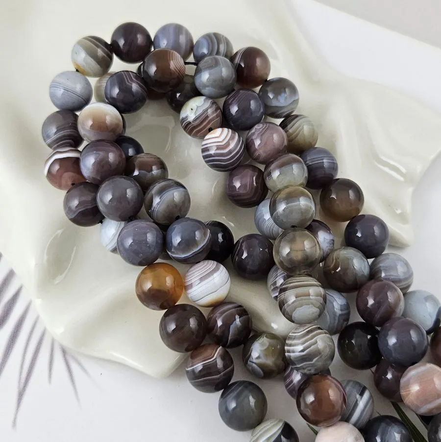 1 шт. Агат Ботсвана ок. 12 мм бусина гладкий шар (5982-12) для бижутерии купить с доставкой по России | Интернет‑магазин Viva Beads
