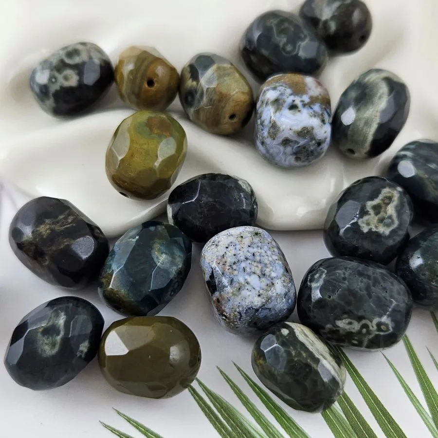 1 шт. Соколиный глаз натуральный ок. 16.6-19х13-15 мм бусины овальные с гранями (1010) купить в Воронеже | Заказать в интернет-магазине Viva Beads
