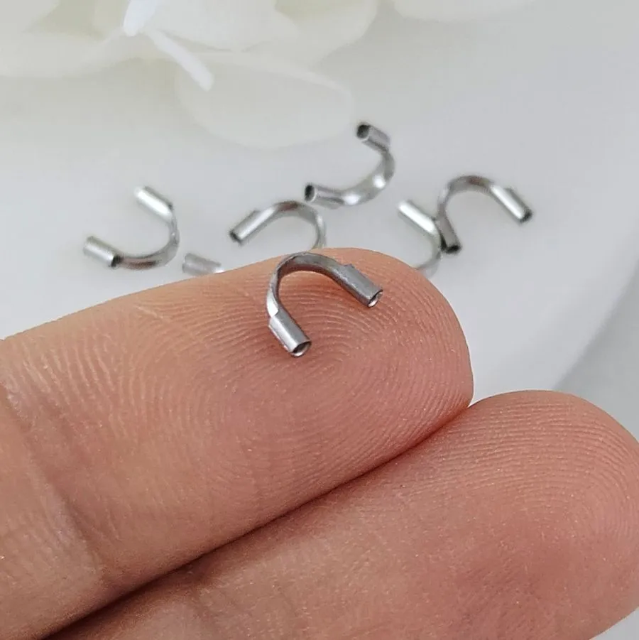 1 шт. Защита тросика, протектор 4.5x5.8x1.3 мм, нержавеющая сталь (9886) купить с доставкой по России | Интернет-магазин Viva Beads