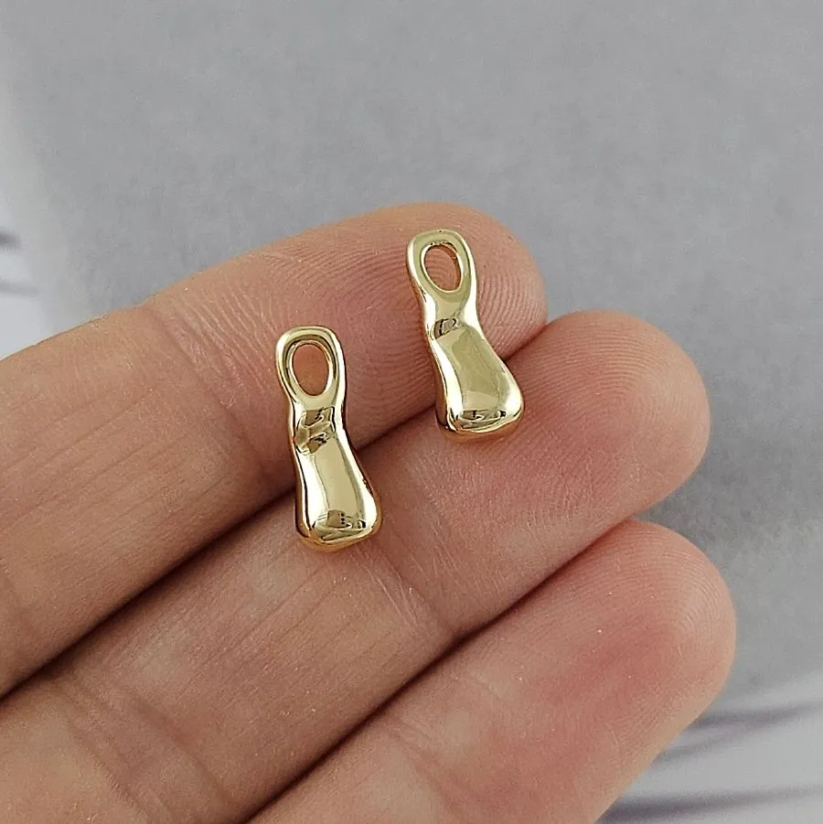 Подвеска Палочка 14х5.4х4.6 мм, позолота 14К (9418-14-З)