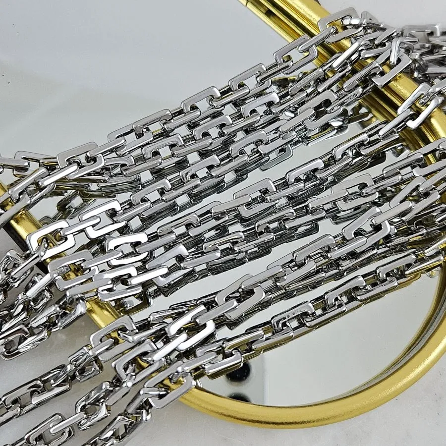 10 см Цепь толщиной 6.2 мм, родиевое покрытие (10288-Р) купить с доставкой по России | Интернет-магазин Viva Beads