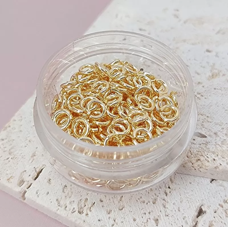 10 шт. Колечки соединительные 5х1 мм позолота 14К (7884-З) купить в Воронеже | Заказать в интернет-магазине Viva Beads
