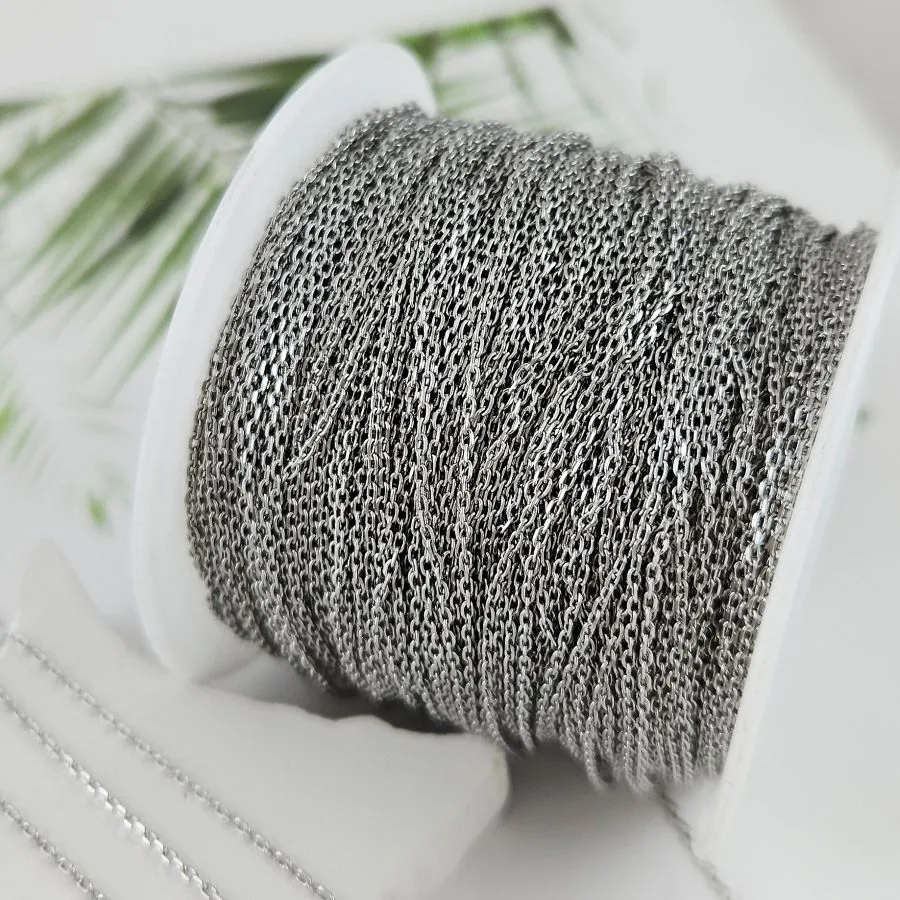 1 м Цепь тонкая якорная толщиной 0.9 мм, нержавеющая сталь (10068-1) купить с доставкой по России | Интернет-магазин Viva Beads