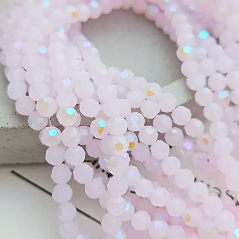 Нить 36 см Бусина граненая 4 мм розовый АВ, стекло (8697-РОЗ) купить с доставкой по России | Интернет-магазин Viva Beads