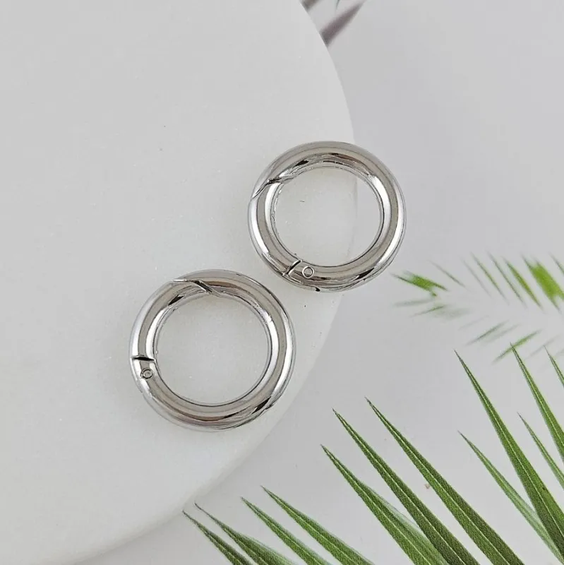 Замок круглый карабин 20x3.5 мм родиевое покрытие (5183-20-Р) купить в Воронеже | Заказать в интернет-магазине Viva Beads
