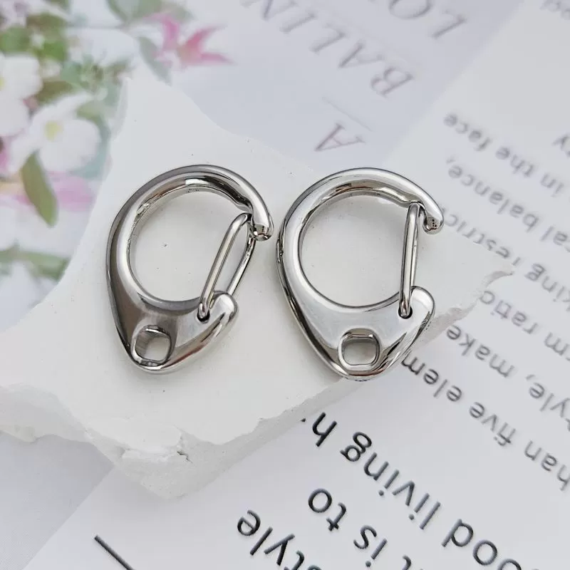 Замок карабин 24.5x18.3x2.9 мм нержавеющая сталь (8695) замок для украшений купить с доставкой по России | Интернет-магазин Viva Beads