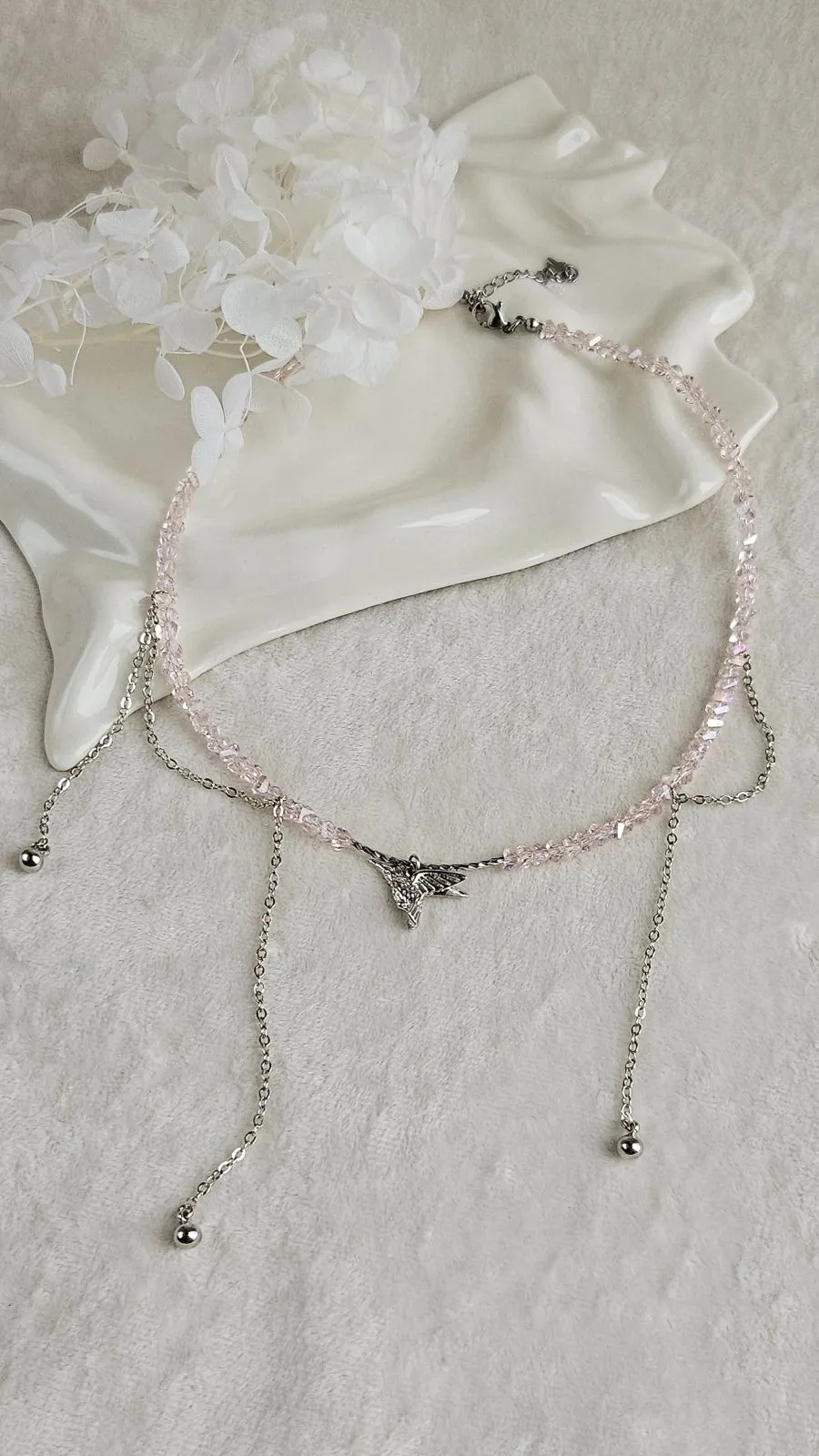 Чокер с подвесками и цепочками Крылья колибри - набор материалов (НАБОР-82) купить с доставкой по России | Интернет-магазин Viva Beads