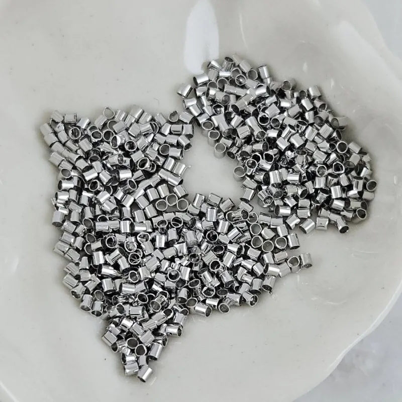 20 шт. Кримпы трубочки 1.5 мм родиевое покр. (7737-Р) купить с доставкой по России | Интернет-магазин Viva Beads