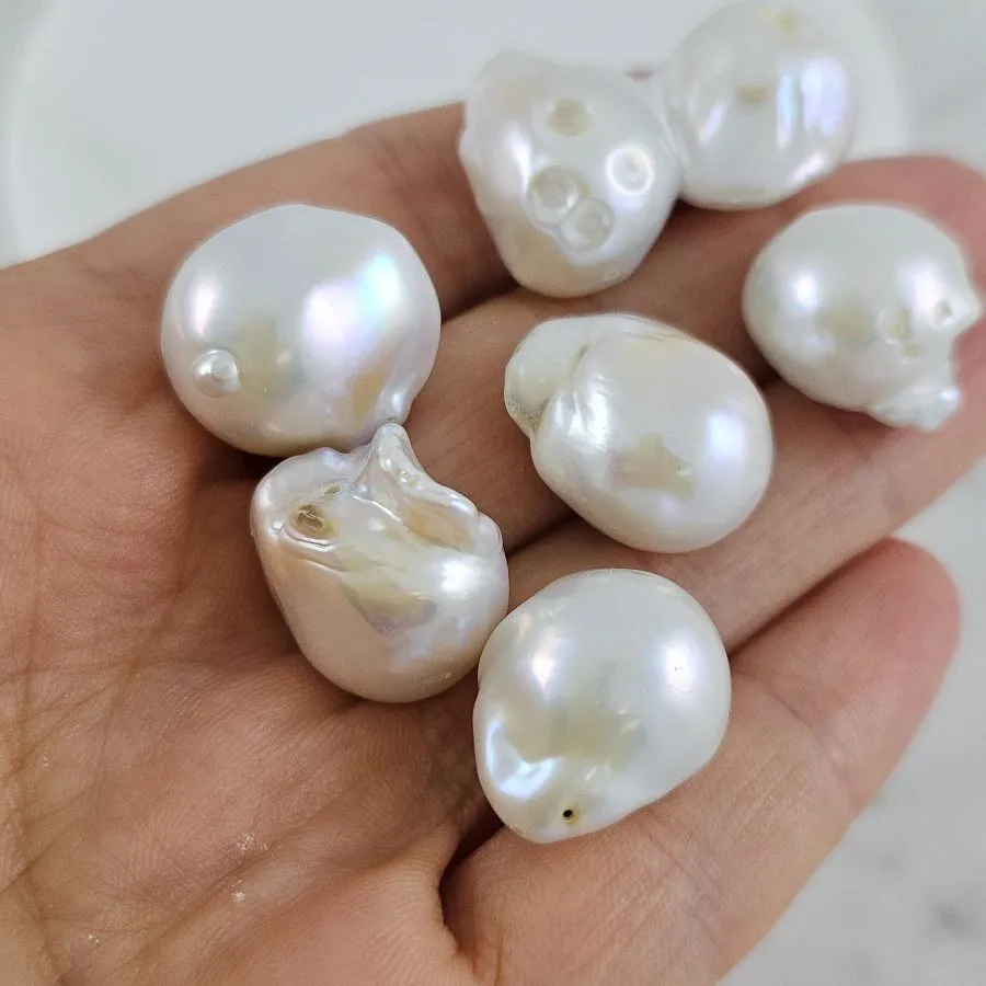 УЦЕНКА 1 шт. Жемчуг барочный крупный 15.5-18.5х17-21 мм А+, белый (9925-УЦ)