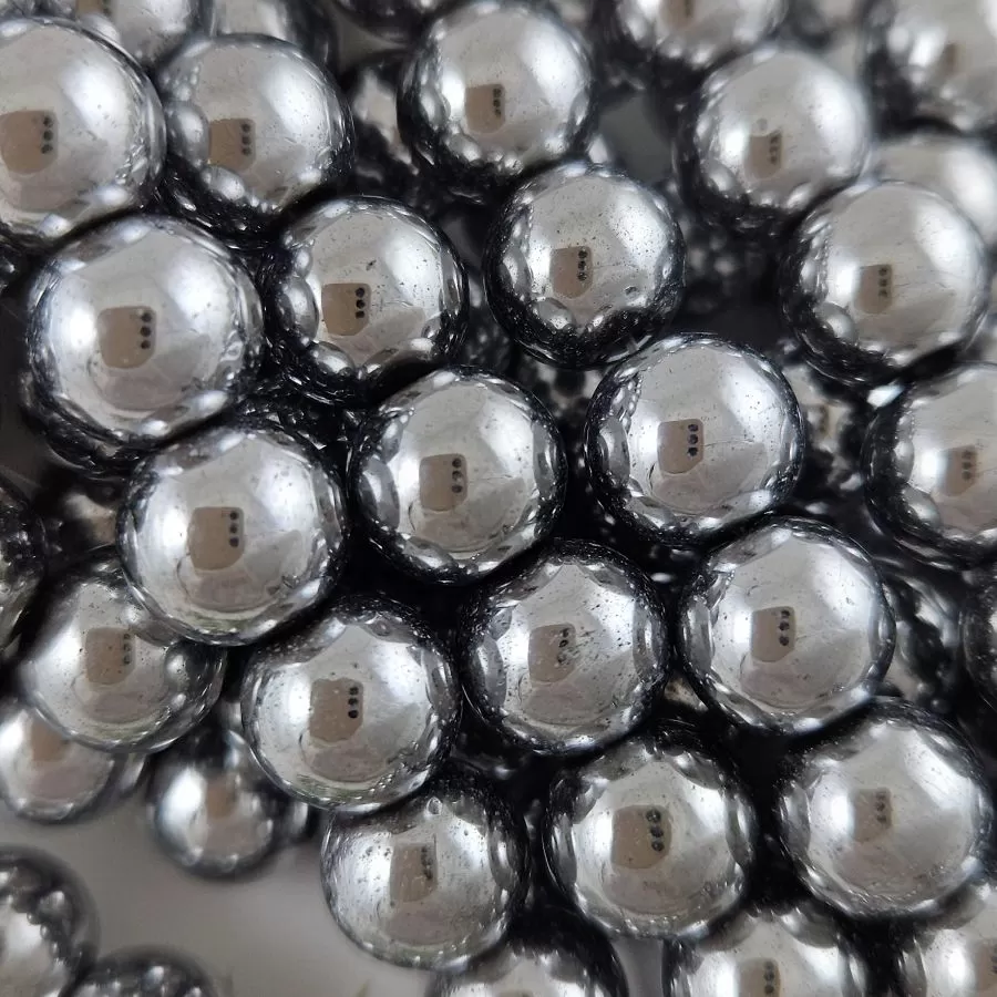 Нить 20 см Гематит, гематин 10 мм бусина гладкий шар, цвет платина (6000-10/НМ) купить в Воронеже | Заказать в интернет-магазине Viva Beads

