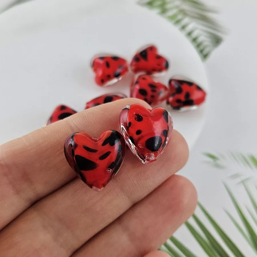 Бусина лэмпворк Сердце ок. 15.4х15.7х9.3 мм, красный (10030-КР) купить в Воронеже  | Заказать в интернет-магазине Viva Beads
