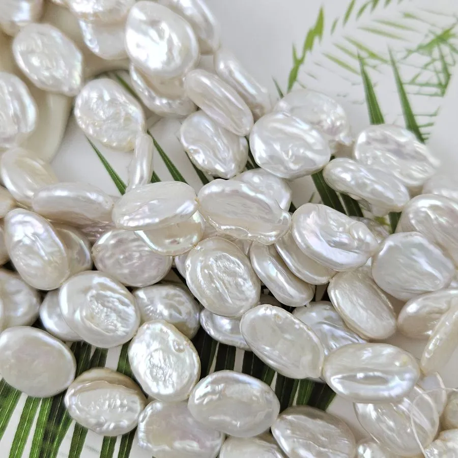 1 шт. Жемчуг натуральный барокко ок. 11-13х15-17 мм овальная монета,  АА белый (1007) купить в #REGION_P# | Заказать в интернет-магазине Viva Beads
