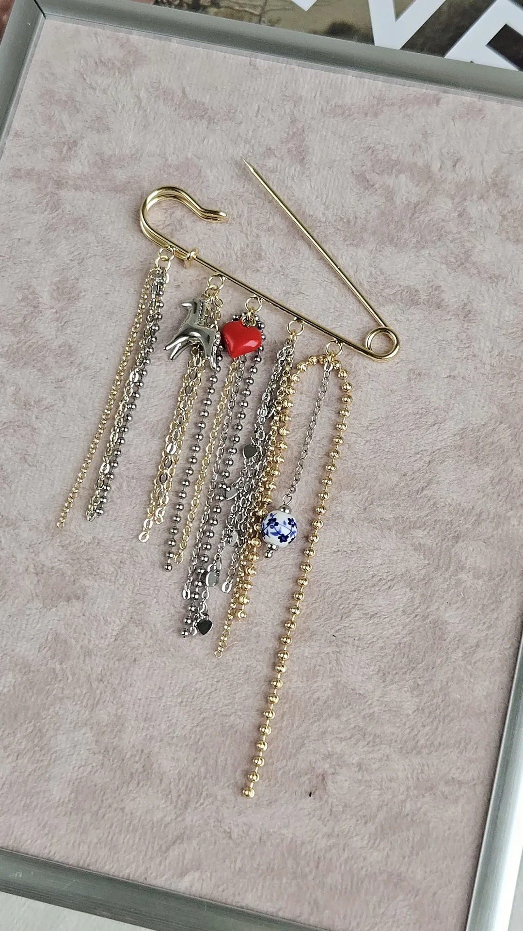 Русский стиль — набор материалов для создания актуальной броши с цепями (НАБОР-77) купить с доставкой по России | Интернет-магазин Viva Beads