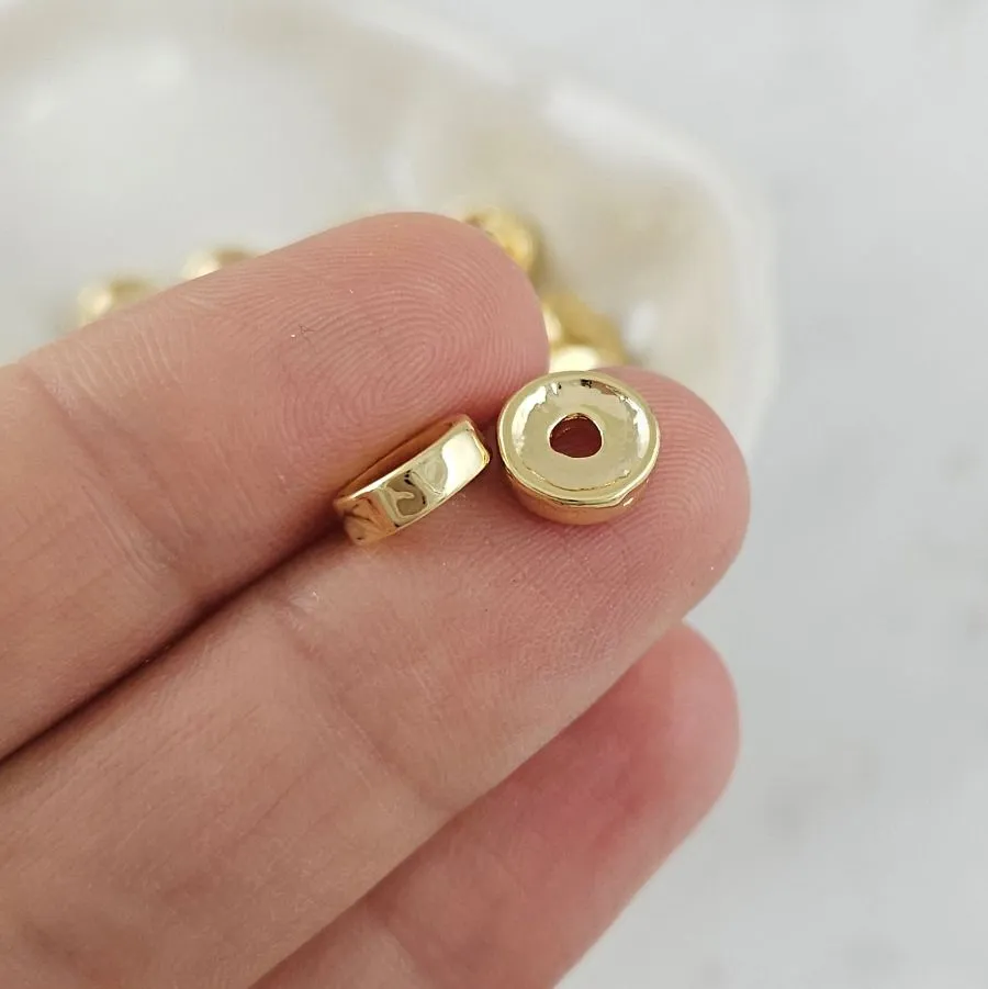 1 шт. Бусина разделитель 7.8x2.7 мм, позолота 14К (10102-З) купить с доставкой по России | Интернет-магазин Viva Beads