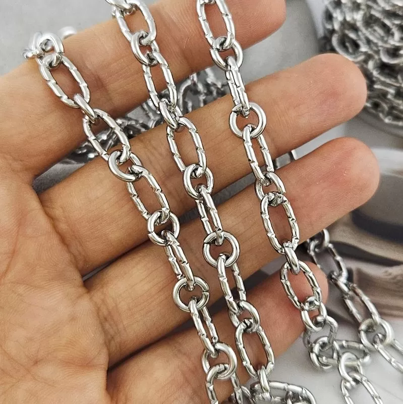 50 см Цепь текстурированная толщиной 7 мм, нержавеющая сталь (9265) купить с доставкой по России | Интернет-магазин Viva Beads