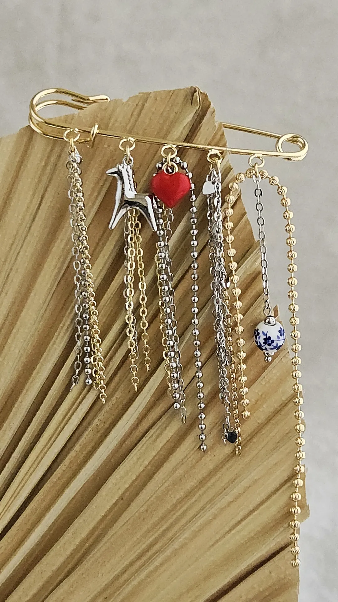 Русский стиль — набор материалов для создания актуальной броши с цепями (НАБОР-77) купить с доставкой по России | Интернет-магазин Viva Beads