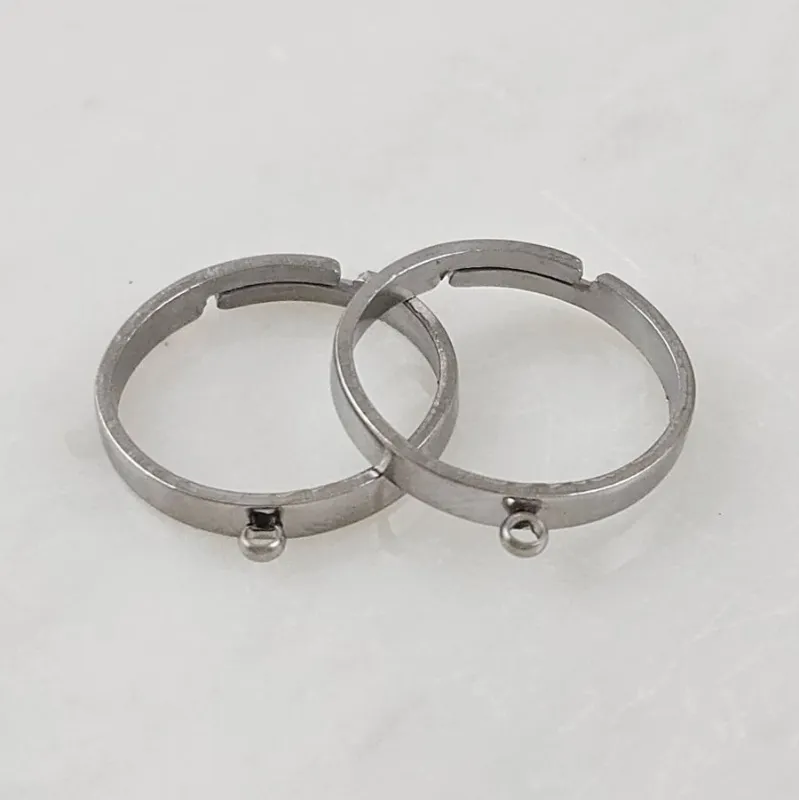 Основа для кольца с петлей свободный размер, нержавеющая сталь (7767) купить с доставкой по России | Интернет-магазин Viva Beads