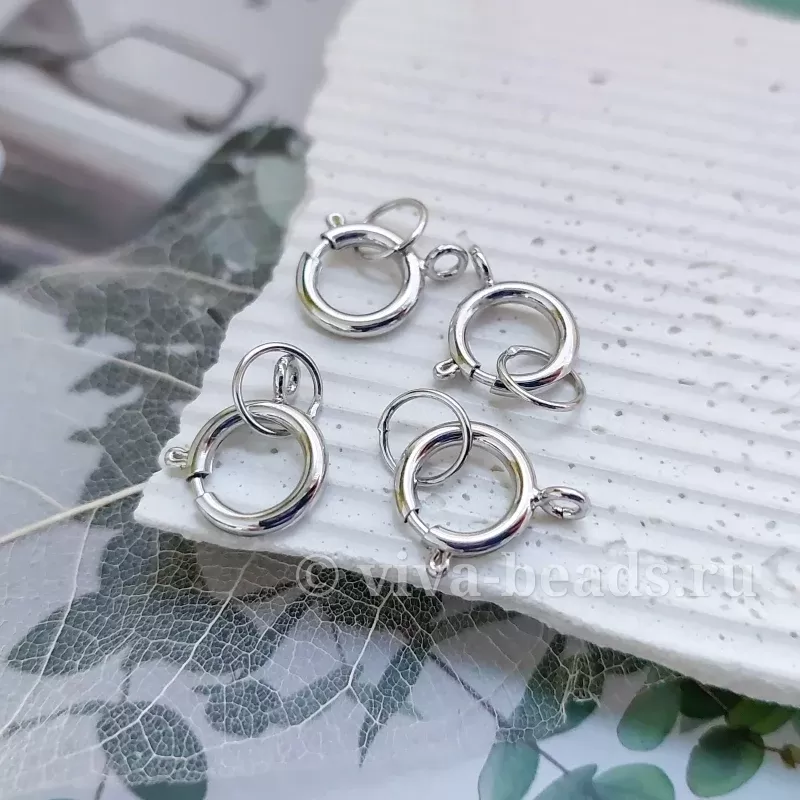 Замок-кольцо шпрингельный 12 мм родиевое покр. (6280-12-Р) купить в Воронеже | Заказать в интернет-магазине Viva Beads
 Замок-кольцо шпрингельный 12 мм родиевое покр. (6280-12-Р) купить в Воронеже | Заказать в интернет-магазине Viva Beads