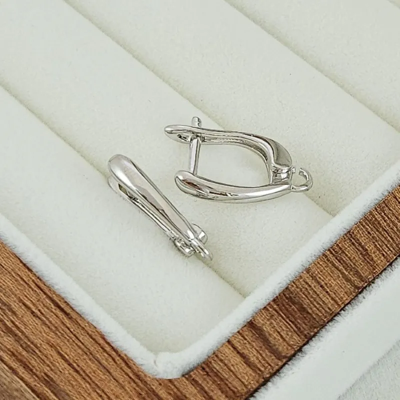 Швензы с английским замком базовые 16х3 мм родиевое покрытие (5038-Р) швензы для серег купить с доставкой по России | Интернет-магазин Viva Beads